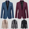 Мужские костюмы Blazers Slim Fit For Men Business Formal Pail Wedding Jackets Мужская модная пиджак куртка S5XL 230207