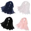 Foulards 180 90CM Femmes Paillettes Longue Écharpe Châle Wrap Musulman Hijab Plaid Tartan Doux Coton Pashmina Cape Gland Grand Poncho Mode