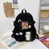 Schultaschen 2023 süße Frauen-Rucksack wasserdichte Nylon-Rucksäcke für Teenager Girl Multi-Tocket Lady Kawaii Laptop Book Pack Mochila