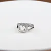 Ring White Topaz med Zircon Fashion Design Womens Wedding Engagement Rings