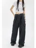 Women's Jeans Spring Women Harajuku Cargo Baggy Blue Jeans Streetwear Hip Hop Oversize Casual Wide Leg Vintage Demin Pants Y2k Loose Trousers 230207