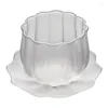 Koppar tefat japansk stil handgjorda glas master cup lotus transparent te stor arabica kaffe 120 ml coola muggar