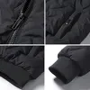 Jaquetas masculinas homens parkas winter inverno quente jaqueta de jaqueta e vento masculino masculino roupas de cor sólida fora de roupa de parkas à prova d'água 2330207