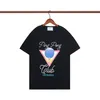 2023 Casablanca T shirt Mens T-shirts femininas designer t shirts mangas curtas roupas de marca de luxo roupas de verão lazer respirável roupas impressas