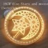 Strings 2023 LED Ramadan Mubarak Light Decorations Moon Star Castle For Home Party Decor Supplies