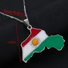 Anhänger Halsketten Edelstahl Kurdistan MAP Trendy Kurdische Kette Juwelfrypendant Elle22