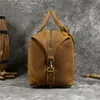 Duffel Taschen Luufan Echtes Leder Männer Reisetasche Vintage Crazy Horse Männliche Laptop Handtasche Große Kapazität Gepäck Tote