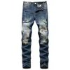 Män s jeans höst mode retro hål män byxor bomull denim byxa hane plus storlek hög kvalitet droppe 230207