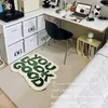 Alfombra con letras, alfombrilla para cabecera, suave y afelpada, para baño, alfombrilla para suelo, felpudo para dormitorio de niños, alfombra decorativa estética para la habitación del hogar 230207