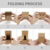 Gift Wrap 20pcs / brown kraft paper party gift DIY box carton Wedding Party Box Multi Size Custom 0207