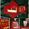 Emballage cadeau 20 pièces rose rouge boîte à bonbons avec ruban emballage sac fête faveur mariage anniversaire décoration Bonbonnière