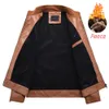 Men S Leather Faux Spring Spring Spinal Warm Fleece Pu Jacket Coat Autumn Outumn Motor Biker Vintage 230207