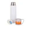 12 onças de 17 oz de caneca de caneca de caneca em branco garrafa de água em branco aço inoxidável viagens térmicas a vácuo Flask Thermo Water Bottle Tea Chepars Copes com tampas