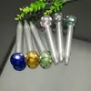 Glass Smoking Pipes Manufacture Hand-blown hookah Bongs Colorful Dotted Pointed Glass Pipe and Cigarette Set