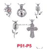 Médaillons Cage Pendentif Collier New Love Wish Perle Naturelle Avec Oyster Mix Design Mode Creux Médaillon Clavicule Chaîne Drop D Dhgarden Dhy2V