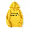 Sweat à capuche pour homme Amis Sweat à capuche Joey How You Doin Funny Quote Sweatershirt Harajuku Style Humour Gift