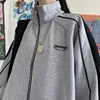 Damen-Kapuzenpullover, Sweatshirts, Paar-Sweatshirts, Damen, gestreift, Reißverschluss, Umlegekragen, Reißverschluss, einfach, AllMatch, Ulzzang, schick, lässig, Ins-Design, trendig, Basic 230207