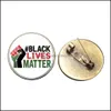 Spille Spille I Can't Breathe Black Lives Matter Protest Time Gem Badge Pins Button Coat Jacket Collar Pin Jewelry Drop Delivery Dhwgd