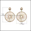 Hoop Huggie Korean Geometric Round Thread Winding ￶verdrivna h￤ngande ￶rh￤ngen f￶r enkel design guld ih￥lig smycken droppleverans dhanc