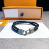 Luxe designer sieraden armband Presbyopia lederen armbanden mode voor mannen vrouwen leer elegante armband geen doos