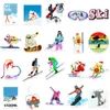 50PCS-Pack narciarstwo snowboard snowbird naklejki hurtowe winylowe naklejki wodoodporne laptopy Scrapbooking Guitar Box Box Board Jdm Bagaż naklejka bagażowa