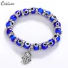 Strand Lucky Blue Eye Fatima Palm Bracelets pour femme Hommes 2023 Mode Hamsa Main Perle Charme Bracelet Amitié Bijoux Couples Cadeaux