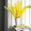 Fleurs séchées, 20 pièces, nouvelles orchidées Gypsophila artificielles jaunes, fausses fleurs en soie, Bouquet dansant Y