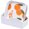 Pratos 4pcs pratos de jantar fofos melamina servir utensílios de mesa sobremesa de frutas de plástico de estilo japonês kawaii utensílios de jantar