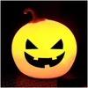 Altro Illuminazione a LED Ricarica USB Luci di zucca Halloween Pats Night Light Festival Atmosphere Colorf Piccola lampada da tavolo Drop Delivery H Dhp3R