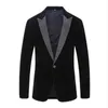 Męskie garnitury Blazers Masowe trend aksamitny pana młodego Tuxedo Slim Fit Dress Dress Firma Firma Casual Handlak Banquet Single Płaszcz 230207