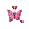 Naszyjniki wiszące biżuteria nowa retro naszyjnik motyla długowy sweter Akcesoria Producent Producent Dhgarden dhu1z
