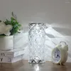 Night Lights 1 Set Desk Light Brightness Adjustable 3 Lighting Modes Bedside Faux Crystal LED Lamp