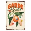 Légumes Plantes Rétro Métal Peinture Fruits Vintage Métal Tin Sign Chou-Fleur Mur Art Signe Jardin Cuisine Ferme Décor Fleurs Plaque 20cmx30cm Woo