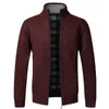 Ponts pour hommes Cardigan Men's Treen Cardigan Hiver Zip-Up Vintage chaud Vêtements sur la toison Slim Fit Male Male Corée de style coré