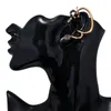 Boucles d'oreilles pendantes Lustre Fadeless True Model Serpentine Diamond-set Géométrique Bande Source Usine Accessoires Eardrop Ear Stud