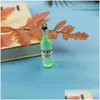 Charms 20pcs Classics Simation Plastic Wijnfles hanger Cocktail Diy Earring Keychain Sieraden maken Accessoire Drop levering Zoek Dh4KJ