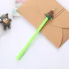 2PC Cartoon Elk Christmas Gel Pen Kawaii Learning Stationery Escritura creativa Suministros de oficinas de examen de examen negro Suministros