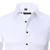Camicie casual maschile 6xl 7xl 8xl Spring e Autunno Elastic Shirt a maniche lunghe maschili di lusso Business Slim Color Solid Slim Color Free Press 230207