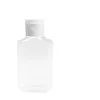 Garrafas de embalagem 60 ml de desinfetante de m￣o vazia Gel garrafa Soap l￭quido l￭quido transparente espremido Pet Sub Drop Drop Deliver