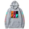 Męskie bluzy bluzy Harakuju My Hero Academia Printed Hooded Bluza Bluza swobodna boku bez pullover z kapturem z kapturem 230206