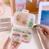 Boîtes de rangement 1 pc créatif mignon autocollant bricolage voyage Portable tablette divisé distributeur cure-dents bijoux organisateur