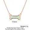 Pendant Necklaces RongXing Simple Blue White Fire Opal Dog Bone For Women Gold Rose Clavicle Necklace Wedding Jewelry