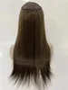 Pezzo di capelli umani vergini mongoli Ombre Piano Colore 4 # P 27 # 8x8 pollici con top in seta 4x4 Topper ebraico per donna