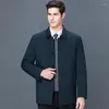 Men's Down 2023 Cotton Clothing Thick Lightweight Winter Coat Middle-age Business Collar Warm Wool Wholesale