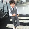 Clothing Sets Formal Boys Suits for Weddings Dress Elegant Children School Uniform Dots Kids Party Comes Tuxedo Toddler Clothes Sets