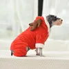 Hundkläder husdjur rena cosplay halloween jul älg älg kostym valp hoodie kappa jacka kläder korall sammet fleece jumpsuit