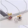 Médaillons Haute quantité Sterling Sier Cage Pendentifs 925 Femmes Mode Lustre Rond Collier De Perles Naturelles Médaillon Accessoires D Dhgarden Dhxun