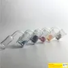 Clou de banger thermochromique de quartz de 25mm avec seau thermique de banger de quartz coloré de 10mm 14mm sans dôme pour les plates-formes pétrolières bong en verre