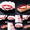 Bracelets à breloques Bracelet à cordes rouges Evil Eye Of Fate Bonne chance Amet Protection Drop Delivery Jewelry Dhumt