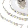 LED Strips Strip Licht 5050 SMD 60LED/M Niet waterdichte barnsteenkleur Flexibele tape voor auto -signaalval Leverlichten Verlichtingsvakantie DHDNT